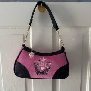 Juicy Couture Heritage Pink and Black Shoulder Bag NWT
